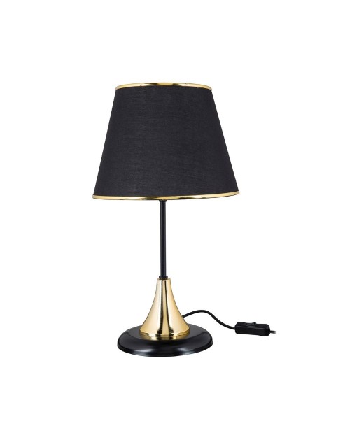 Lampada da tavolo metallo e paralume nero Aden ASZ1632