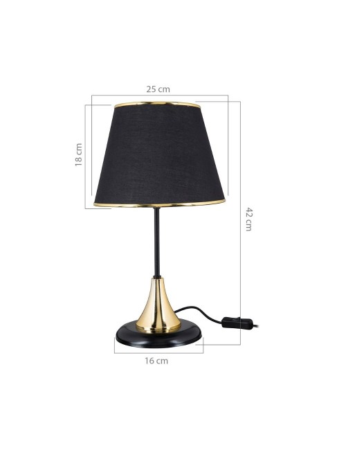 Lampada da Tavolo Metallo e Paralume Nero Aden Prezzo