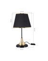 Lampada da tavolo metallo e paralume nero Aden ASZ1632
