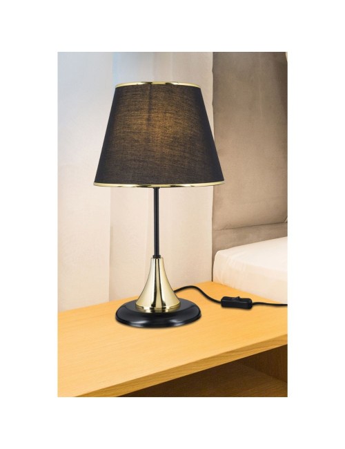 Lampada da Tavolo Metallo e Paralume Nero Aden Prezzo