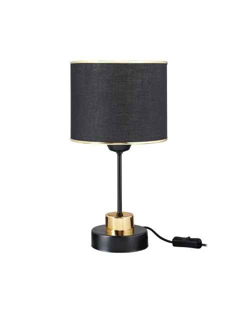 Lampada da tavolo metallo e paralume nero Arden ASZ1633