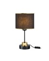 Lampada da tavolo metallo e paralume nero Arden ASZ1633
