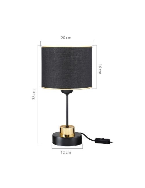Lampada da Tavolo Metallo e Paralume Nero Arden Prezzo