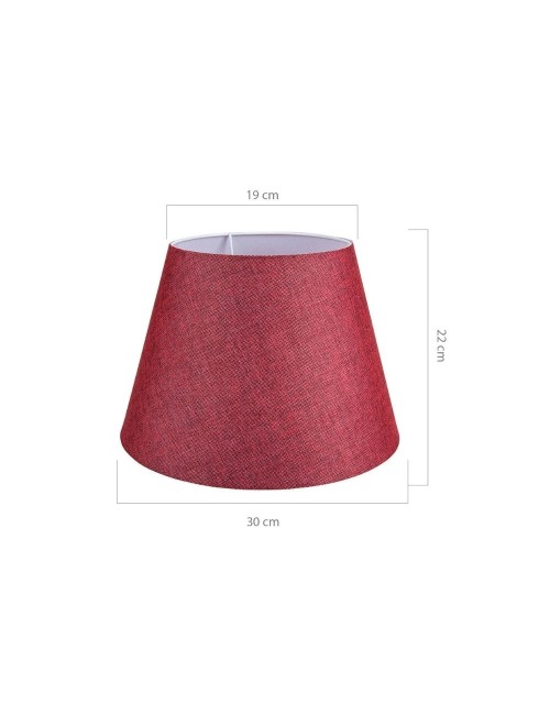 Lampada da Tavolo Base Bianca e Paralume Colore Rosso