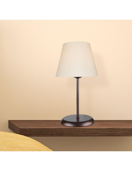 Lampada da Tavolo in Metallo e Paralume Tessuto Elva Prezzo