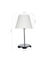 Lampada da tavolo in metallo e paralume Elva ASZ1047