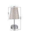 Lampada da tavolo cromo beige Estelya ASZ1068