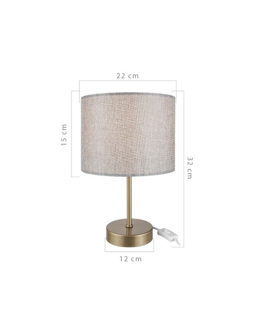Lampada da Tavolo con Paralume Cilindrico Sabbia Flora Prezzo