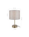 Lampada da tavolo con paralume cilindrico sabbia Flora ASZ1496
