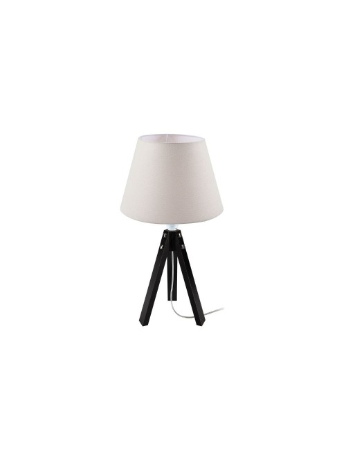 Lampada da Tavolo Treppiede Nero e Paralume Bianco Prezzo