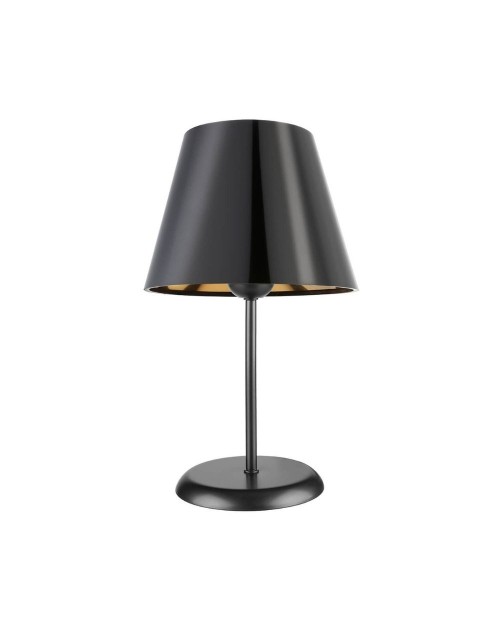 Lampada da tavolo in metallo e paralume nero Verda ASZ1212
