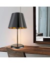 Lampada da tavolo in metallo e paralume nero Verda ASZ1212