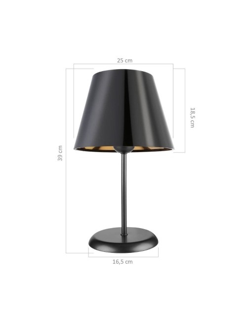 Lampada da Tavolo in Metallo e Paralume Nero Verda Prezzo