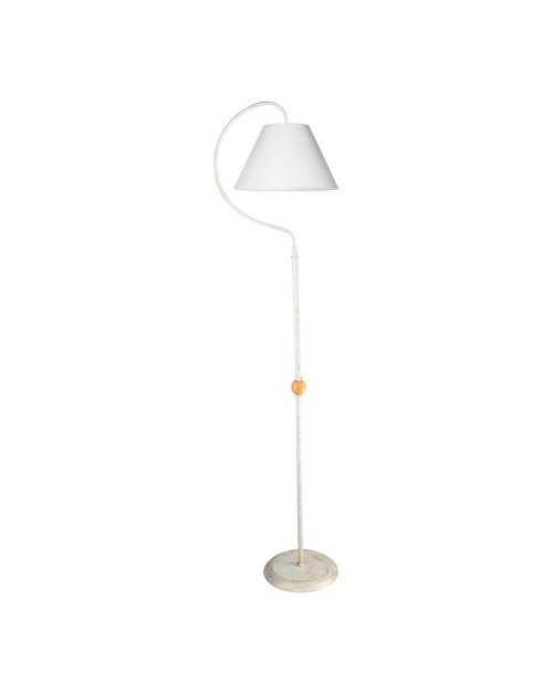 Lampada da terra a stelo con paralume tessuto bianco Geo ASZ1043