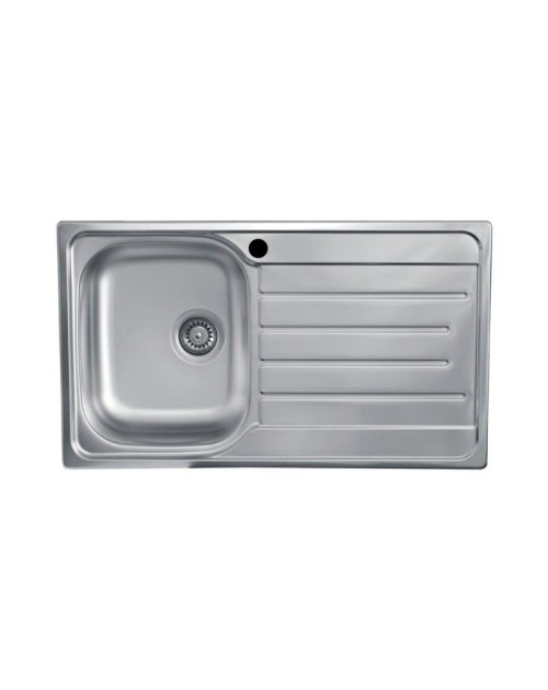 Lavello incasso cucina acciaio 86x50 cm una vasca e gocciolatoio sinistro EX320K