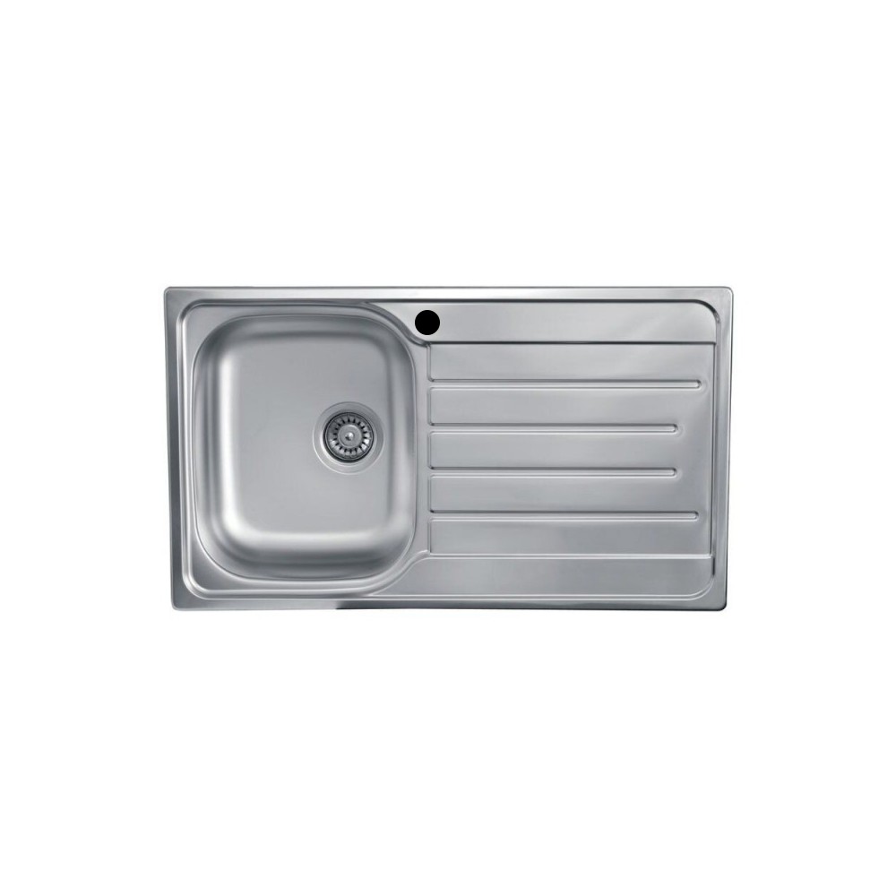 Lavello incasso cucina acciaio 86x50 cm una vasca e gocciolatoio sinistro EX320K