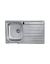 Lavello incasso cucina acciaio 86x50 cm una vasca e gocciolatoio sinistro EX320K