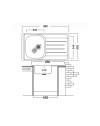 Lavello incasso cucina acciaio 86x50 cm una vasca e gocciolatoio sinistro EX320K