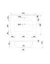 Lavabo da appoggio 1 vasca in ceramica per bagno bianco lucido 61x46,5 – Modello LAV9060S