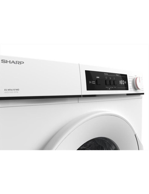 Lavatrice slim Sharp ESNFA4101WD 4kg centrifuga 1000 giri bianca classe D