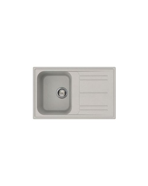 Lavello incasso 1 vasca e gocciolatoio reversibile 79x50 Smeg LZ791AL colore alluminio