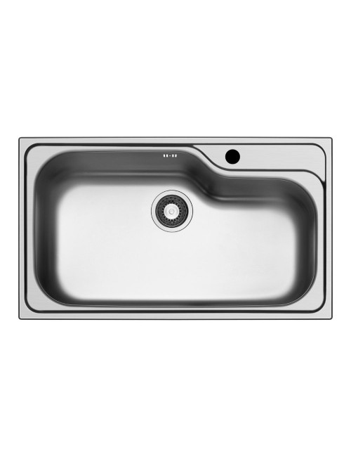 Lavello da incasso Ionio con 1 vasca 86x50 cm in acciaio inox