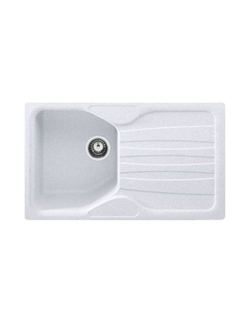 Lavello incasso 1 vasca con gocciolatoio reversibile in fragranite bianco Franke CUG 611
