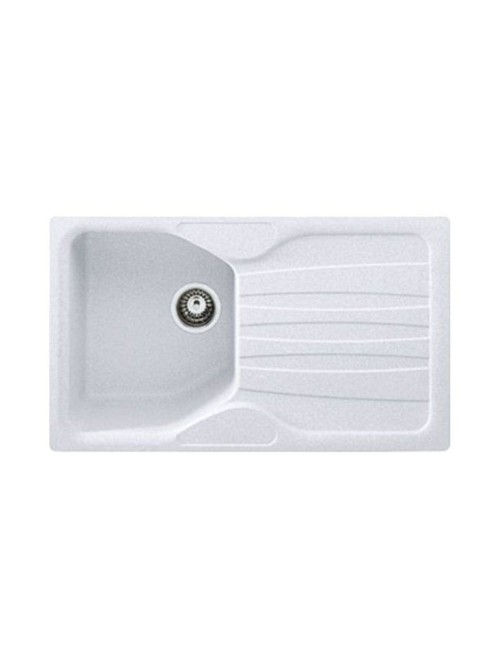 Lavello incasso 1 vasca con gocciolatoio reversibile in fragranite bianco Franke CUG 611