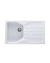 Lavello incasso 1 vasca con gocciolatoio reversibile in fragranite bianco Franke CUG 611