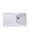 Lavello incasso 1 vasca con gocciolatoio reversibile in fragranite bianco Franke CUG 611