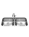 Lavello sottotop 2 vasche 76x45 Smeg UM3434 inox