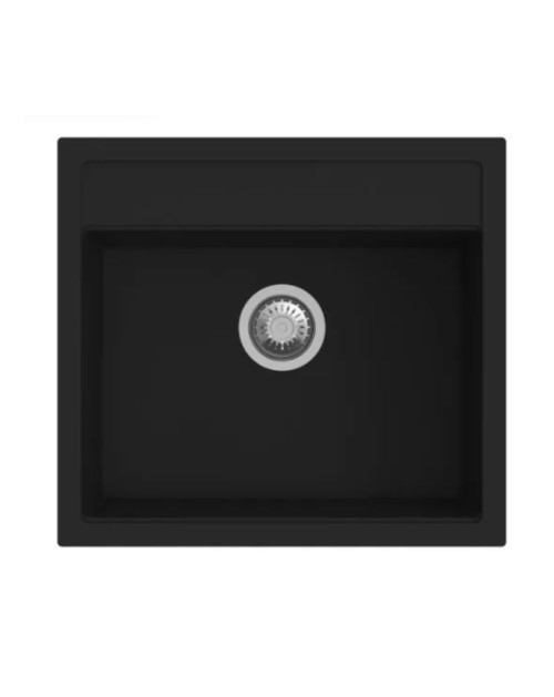 Lavello una vasca Waltz in fragranite 56x51x20H colore nero