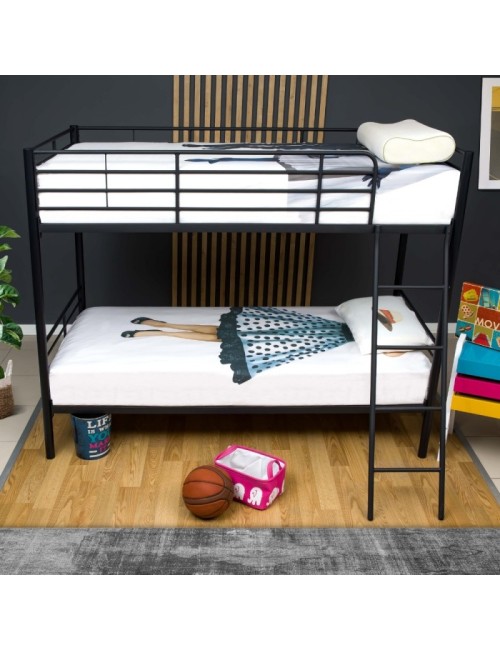 Letto a Castello in Metallo Monza Colore Nero Prezzo