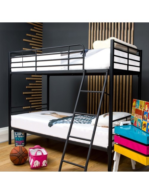 Letto a Castello in Metallo Monza Colore Nero Prezzo