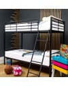 Letto a castello in metallo Monza colore nero 199x86.5x159.5