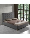 Letto matrimoniale contenitore tessuto grigio scuro Clup Monaco