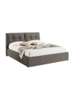 Letto matrimoniale con contenitore Melia ecopelle tortora