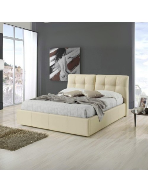 Letto Matrimoniale con Contenitore Melia Colore Crema Prezzo