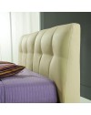 Letto matrimoniale con contenitore Melia ecopelle crema