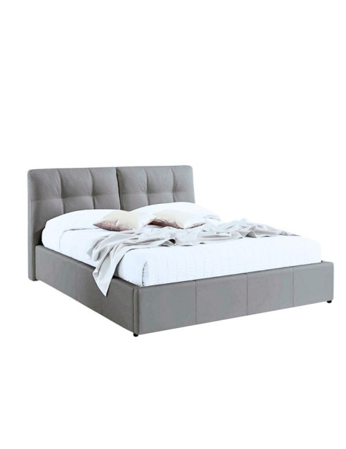 Letto Matrimoniale con Contenitore Melia tessuto grigio Prezzo