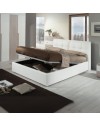 Letto matrimoniale con contenitore Melia ecopelle colore bianco