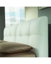 Letto matrimoniale con contenitore Melia ecopelle colore bianco