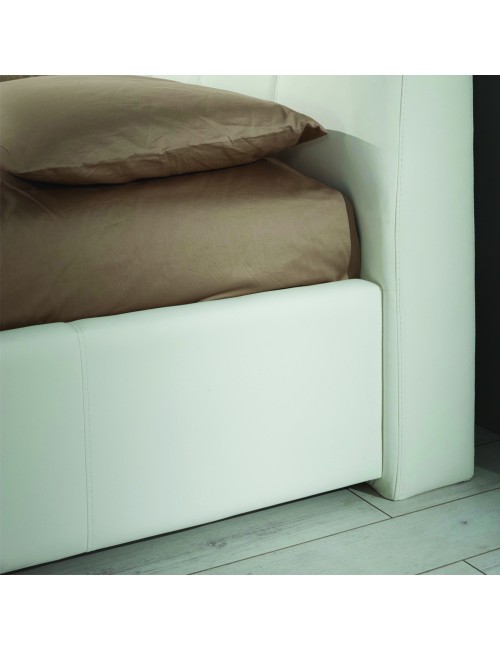 Letto Matrimoniale con Contenitore Melia Ecopelle Colore Bianco Prezzo