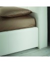 Letto matrimoniale con contenitore Melia ecopelle colore bianco
