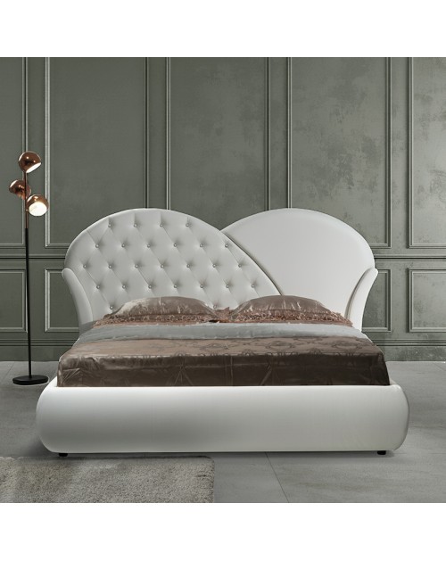 Letto con contenitore Marubi colore bianco