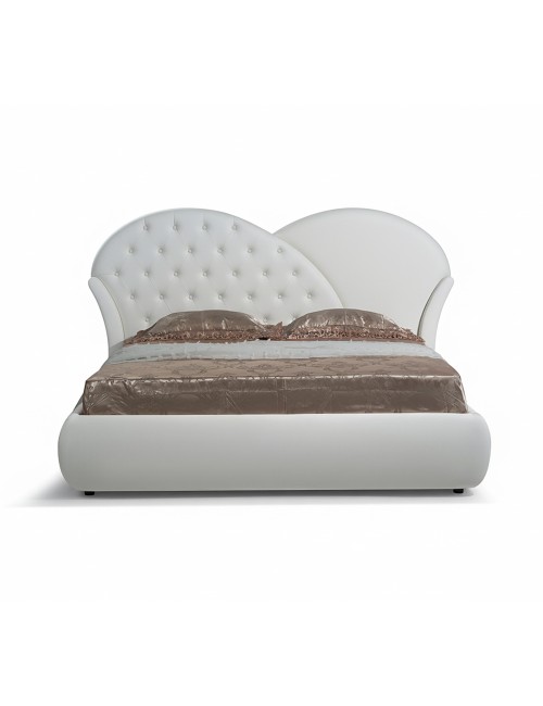 Letto con Contenitore Marubi Bianco Bottoni Effetto Cristallo Prezzo