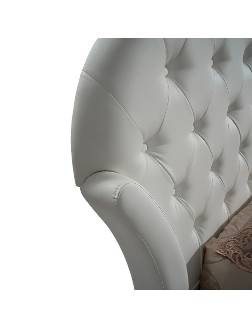 Letto con Contenitore Marubi Bianco Bottoni Effetto Cristallo Prezzo