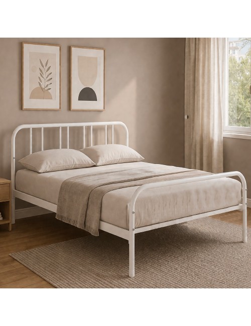 Letto Matrimoniale in Metallo Genoa Colore Bianco Prezzo