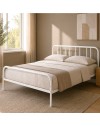 Letto matrimoniale in metallo Genoa colore bianco