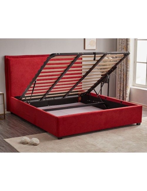 Letto Matrimoniale Contenitore Neso Colore Rosso Prezzo